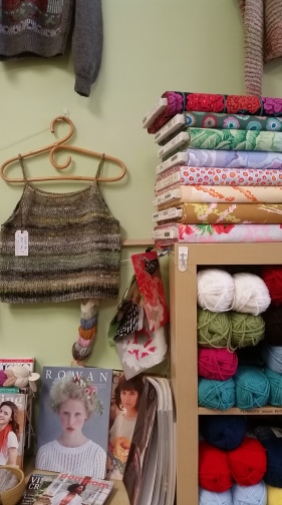 my knitting on display @close knit, evanston